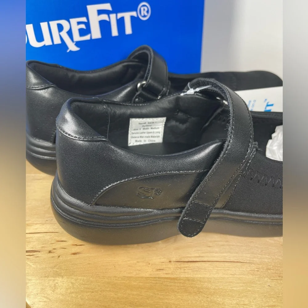 🆕 SureFit NIB ladies comfort walking shoes Mary Jane’s black size 9M Sydney S636